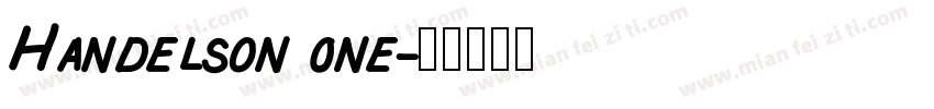 Handelson 0ne字体转换